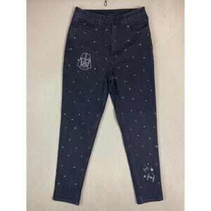Star Wars Her Universe Jeans Womens 13 Black Darth Vader Embroidered Rhinestones